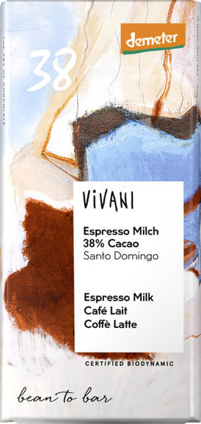 Produktfoto zu Espresso-Milch Schokolade 38%