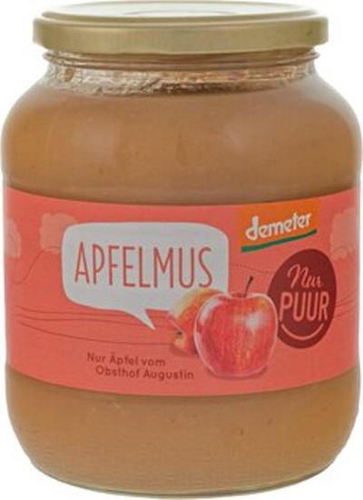 Produktfoto zu Apfelmus gr. Glas, 700g NUP