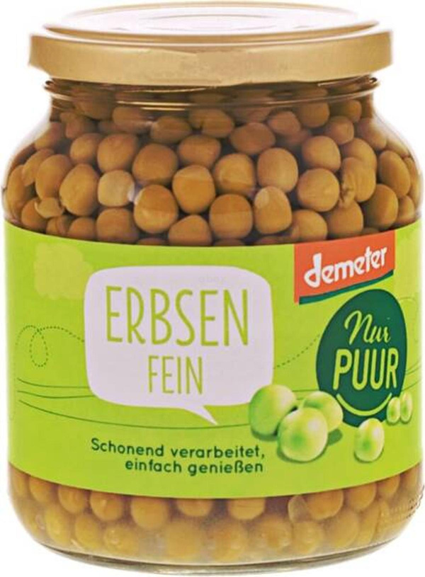 Produktfoto zu Erbsen fein im Glas Demeter