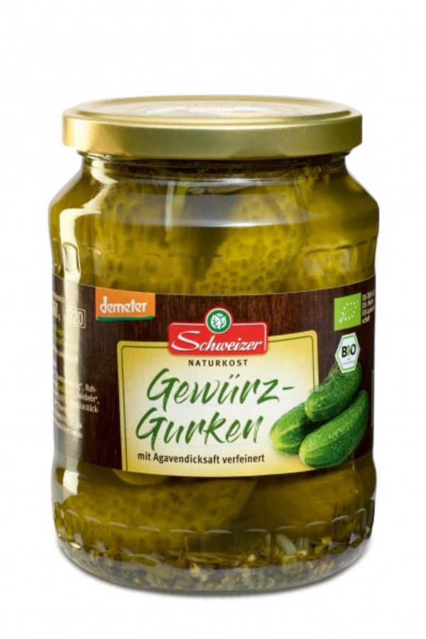 Produktfoto zu Gewürzgurken Demeter 720ml
