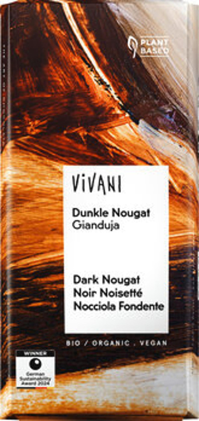 Produktfoto zu Dunkle Nougat vegan VIV 80 g