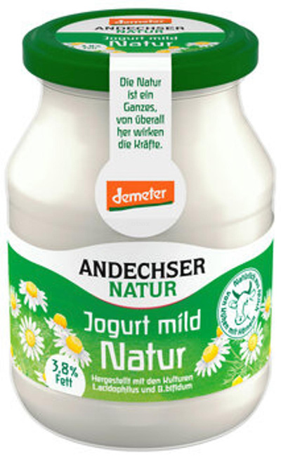 Produktfoto zu Naturjoghurt 3,8%AND mild 500g