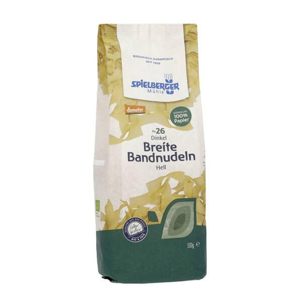 Produktfoto zu Dinkel Bandnudel breit 18mm