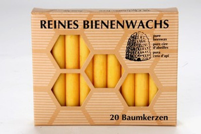 Produktfoto zu Baumkerzen Bienenwachs 20St.