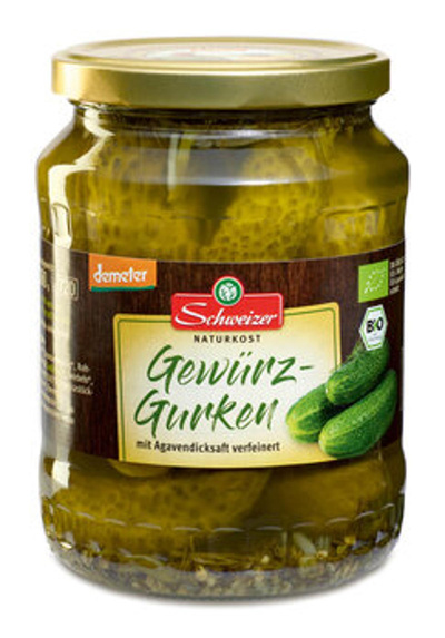Produktfoto zu Gewürzgurken Demeter 720ml