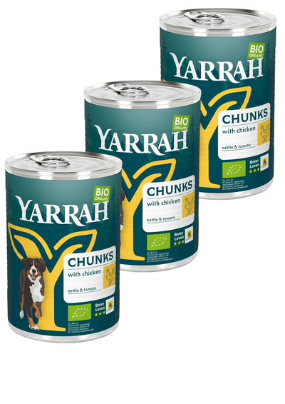 Produktfoto zu 3er Pack Hunde Chunks Huhn&Rin