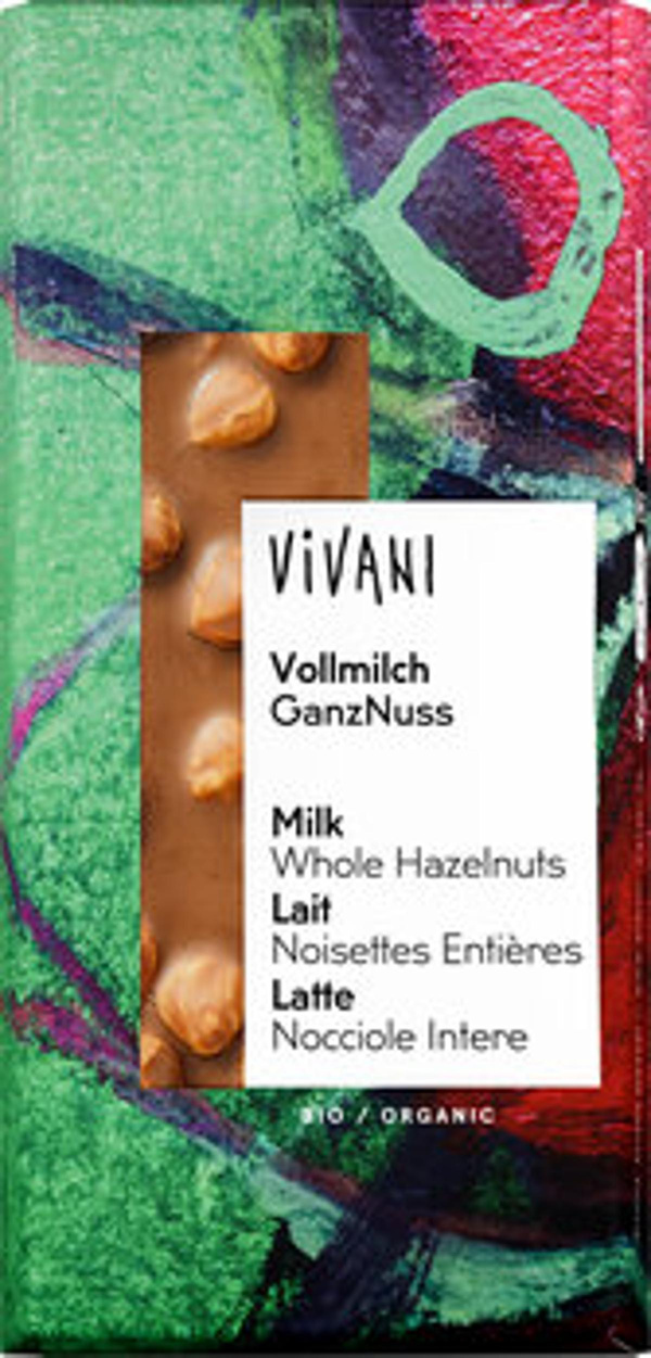 Produktfoto zu Vollmilchschokolade ganze Nuss