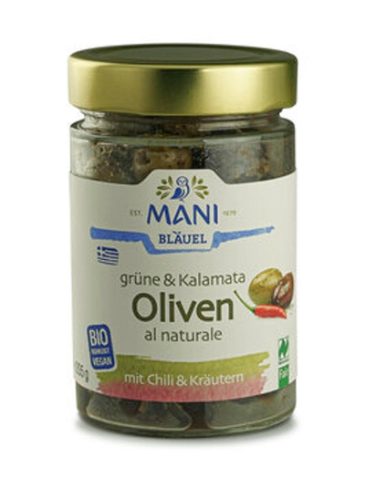 Produktfoto zu Oliven m. Chili und Kräutern