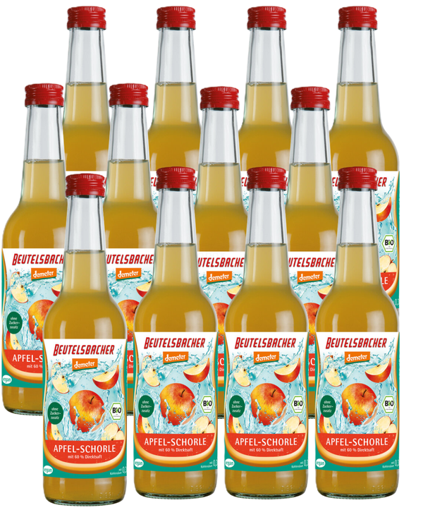 Produktfoto zu 12er Apfelschorle Demeter 0,33