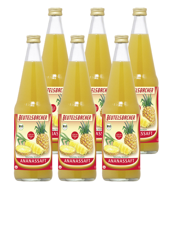 Produktfoto zu Ananassaft 6er Kasten Beutelsb