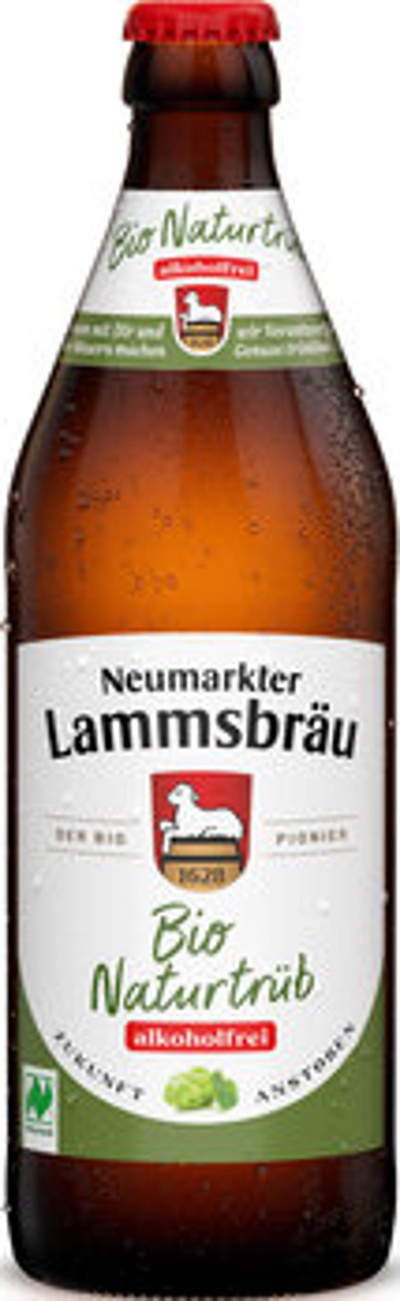 Produktfoto zu 10-er Kasten Lammsbräu Naturtrüb alkoholfrei 0,5l