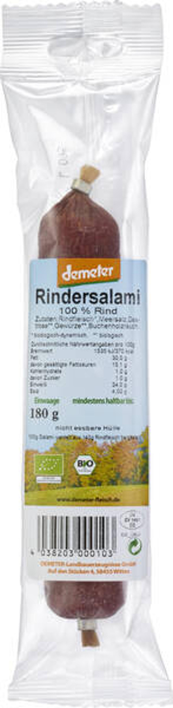 Produktfoto zu Demeter Rindersalami 180g