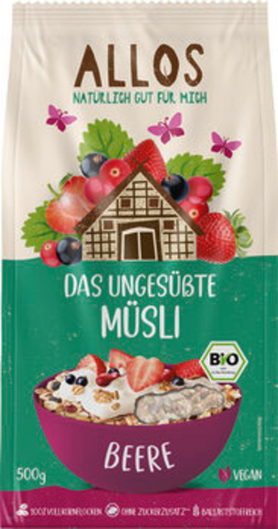 Produktfoto zu Das Ungesüßte Beeren-Müsli