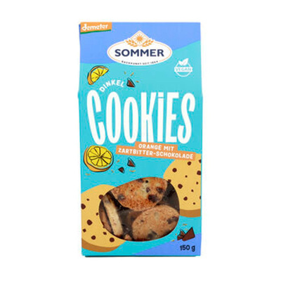 Produktfoto zu Dinkel Schoko Orange Cookies 150g