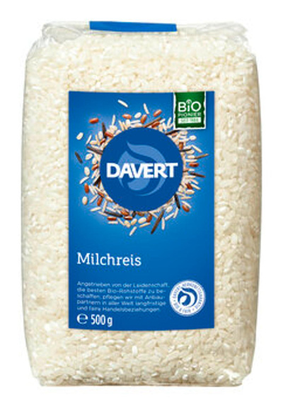 Produktfoto zu Milchreis weiß 500g DAV