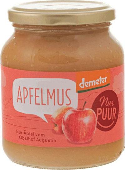 Produktfoto zu Apfelmus, kleines Glas, 360g